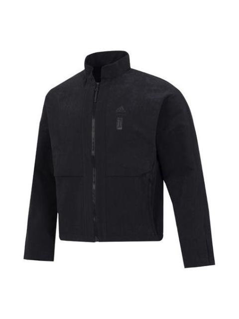 Men's adidas Wj 2.0 Wv Jkt Solid Color Athleisure Casual Sports Jacket Black HM5172