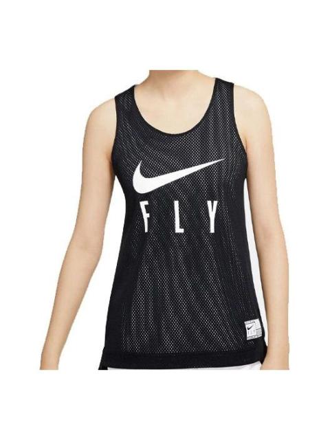(WMNS) Nike Swoosh Fly Reversible Basketball Jersey 'Black White' CK6608-010
