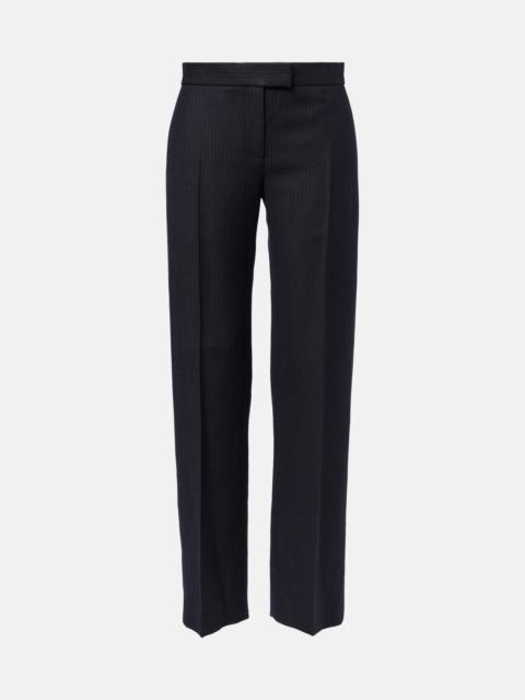 Lenn pinstripe wool-blend straight pants
