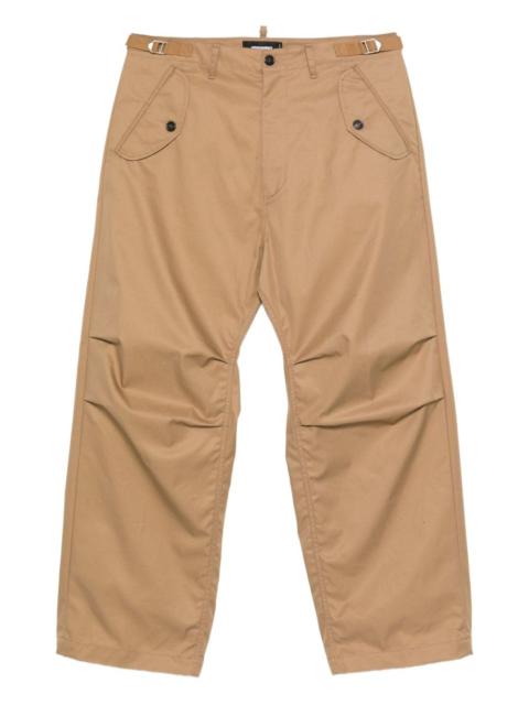 gathered-knees cargo pants