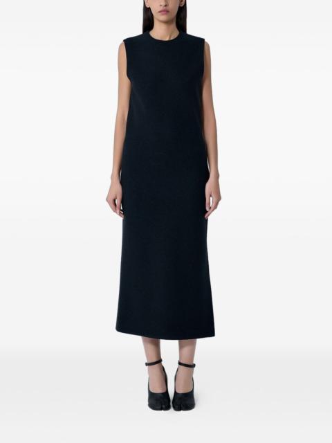 round-neck midi dress