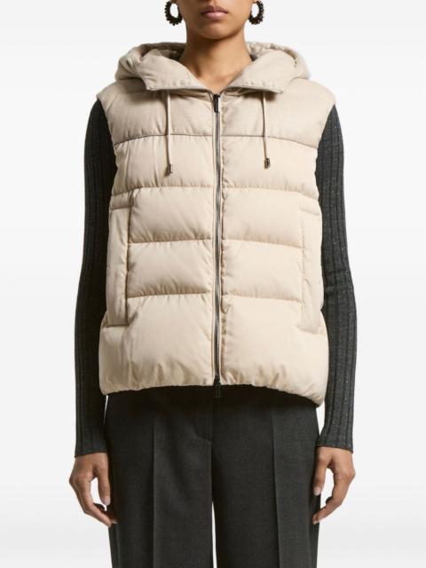 hooded quilted vest
