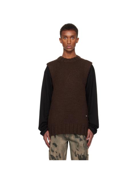 Brown Sleeveless Sweater