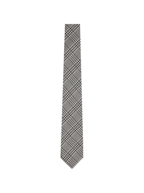 Black & White Mouline Prince Of Wales Tie