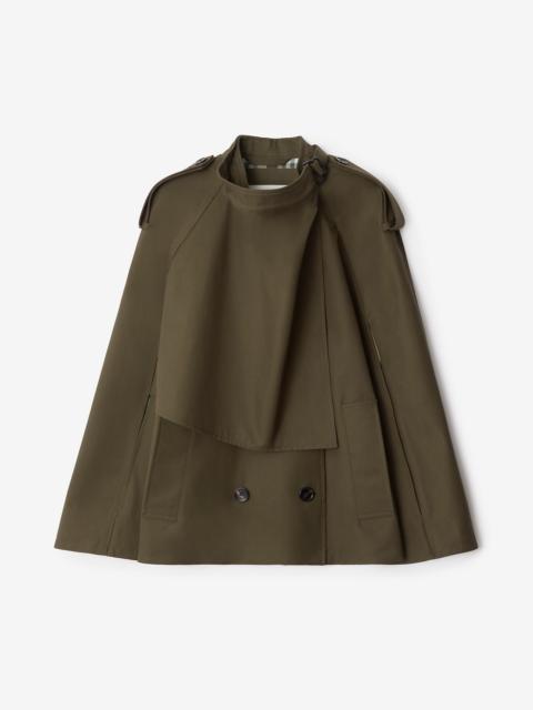 Bonded Cotton Trench Cape