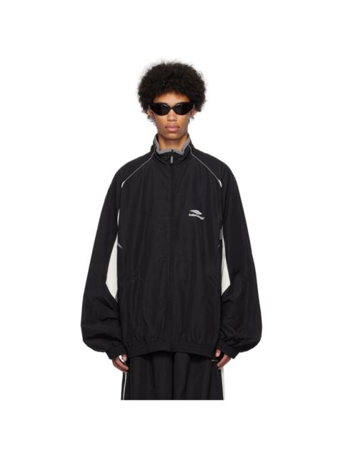 Black Paneled Track Jacket