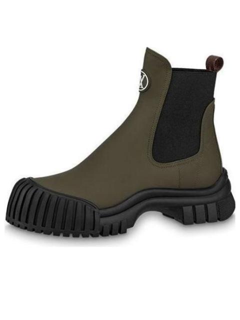 (WMNS) LOUIS VUITTON Ruby Flat Ankle Boots 'Olive Green' 1ABUIG