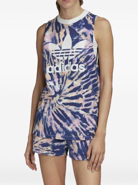 tie-dye logo-print tank top