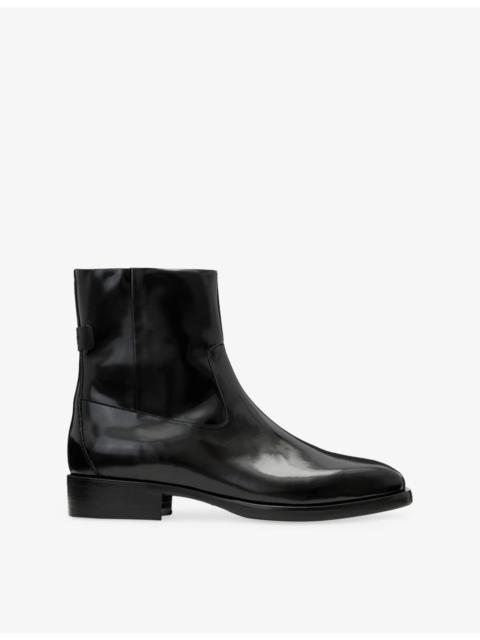 Milton Shine Leather Ankle Boots