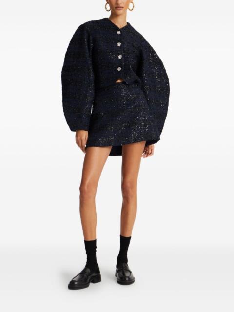 sequin-embellished mini skirt