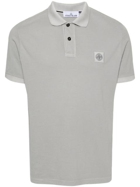 Compass-appliqué polo shirt