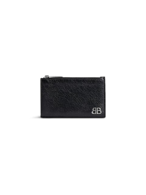 Men's Monaco Long Coin And Card Holder in Black