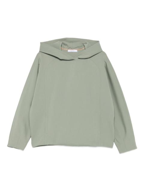 panelled long-sleeve hoodie