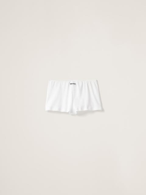 Ribbed knit boxer shorts