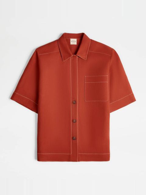 SHIRT IN LINEN - ORANGE