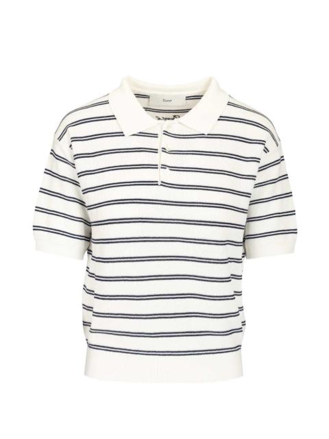 striped knitted polo top