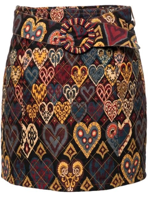 hearts ikat skirt