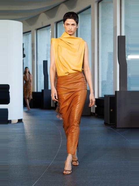 Drop Leather Tee Dress