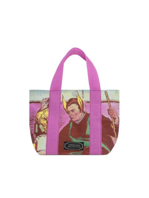 graphic print tote bag