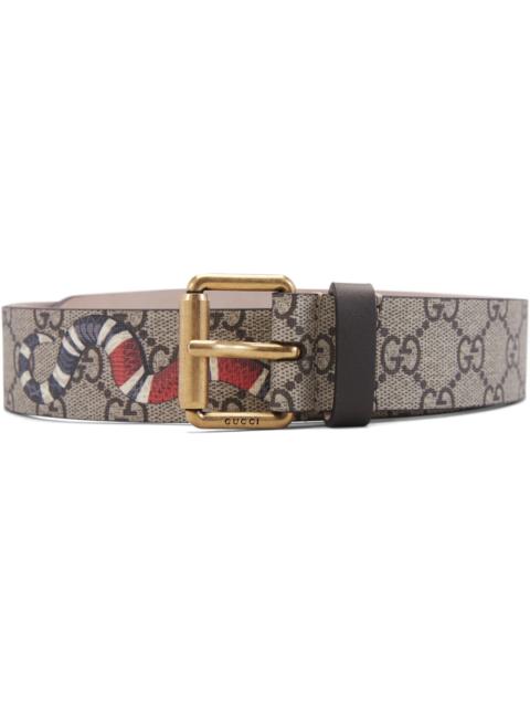 GG Supreme belt with Kingsnake print