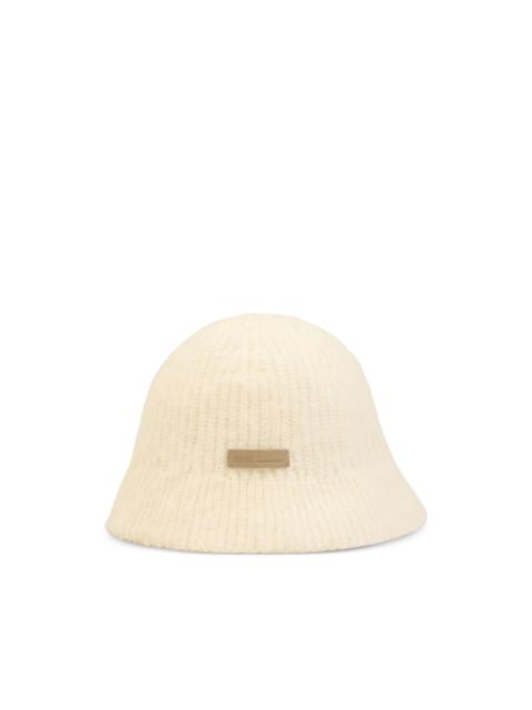 ribbed mohair bucket hat