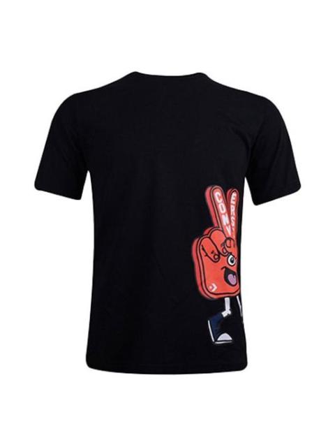 Converse Printing Pattern Short Sleeve Black 10018384-A04