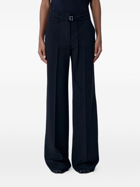 high-rise wide-leg trousers