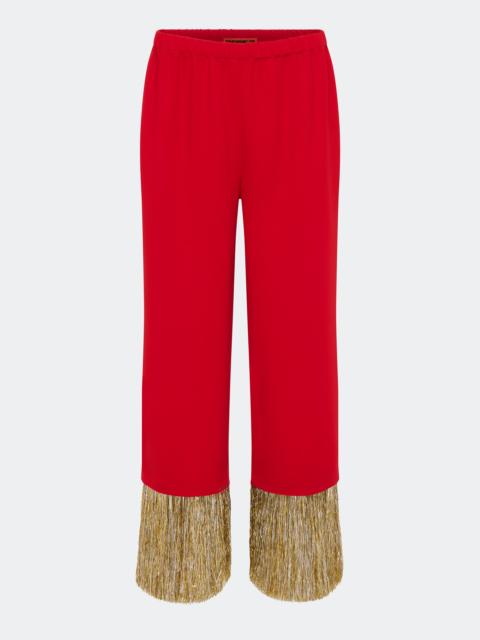Nella Fringe Pant In Lucky Red