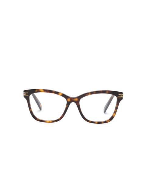 tortoiseshell-effect cat-eye glasses