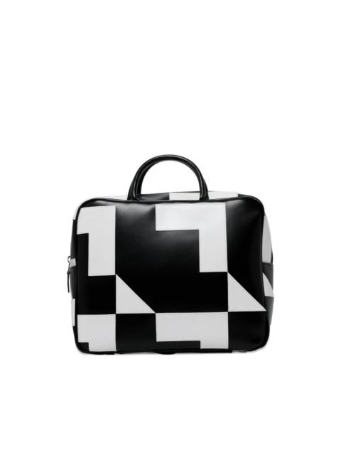 geometric-pattern tote bag
