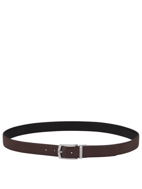 Le Foulonné Men's belt Mocha/Black - Leather