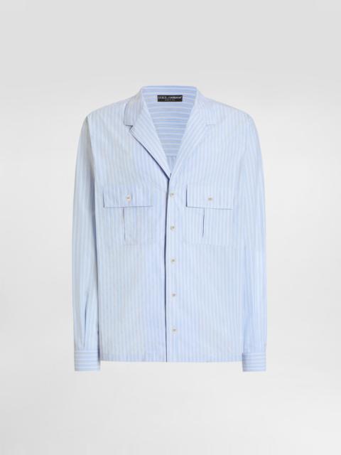 Striped cotton martini shirt