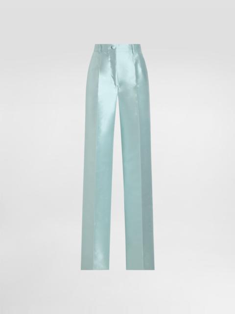 Shantung silk trousers