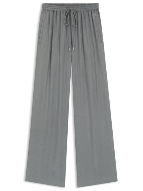 WIDE-LEG TROUSERS WITH LOGO JACQUARD