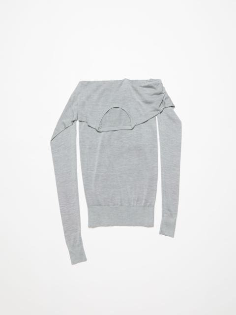 Deconstructed silk skirt - Light grey