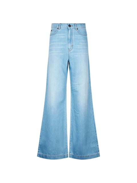 flared denim jeans