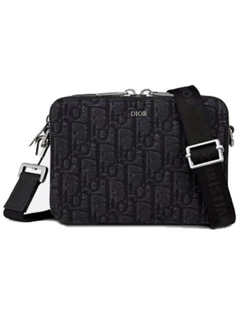 Dior Wallet with Strap Oblique Jacquard Black