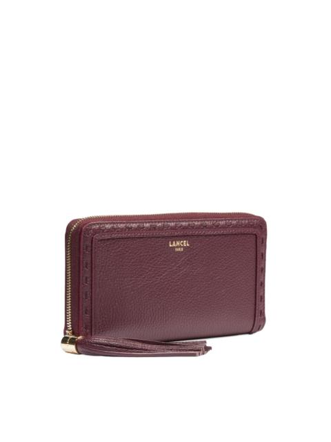 tassel zip-around wallet