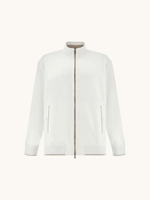 ZIP‑UP SWEATSHIRT IN ACTIVE FLEECE COTTON