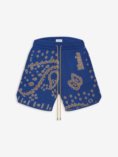 KNIT BANDANA SHORTS