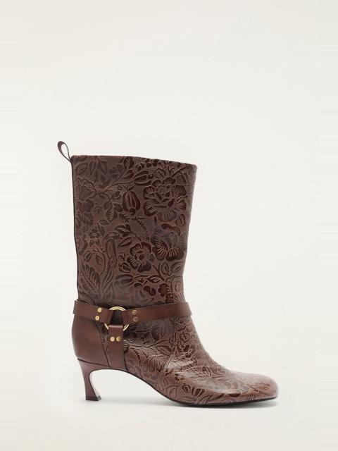 Brwon Harness Embossed Boot