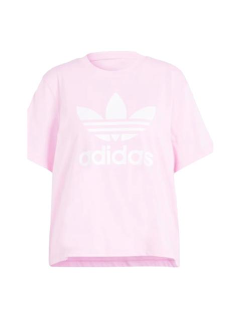 (WMNS) adidas Adicolor Trefoil Boxy T-Shirt 'Pink White' IN2492