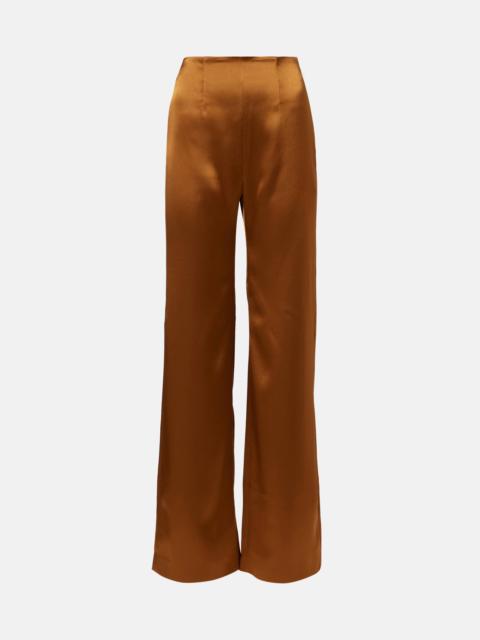 Sister Moon satin wide-leg pants