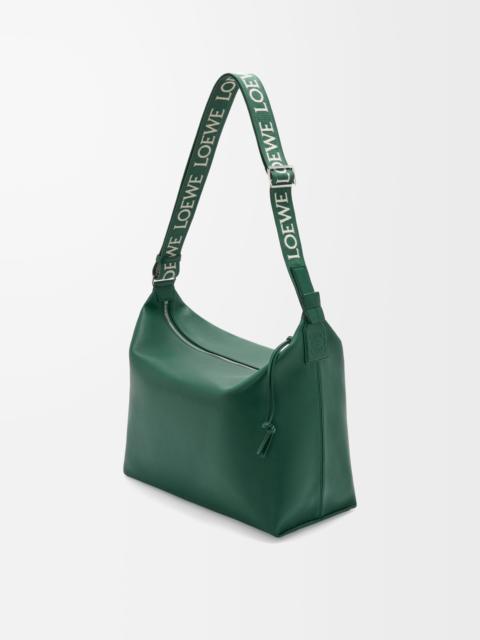 Cubi crossbody bag in supple smooth calfskin and jacquard