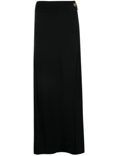 padlock-detail asymmetric maxi skirt