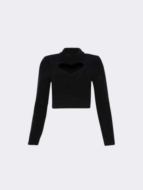 Knit Heart Jumper Black