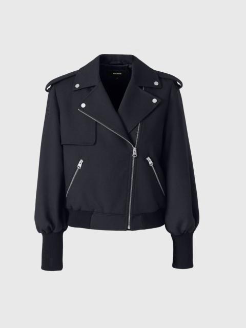 PONY Wool Gabardine Moto Jacket