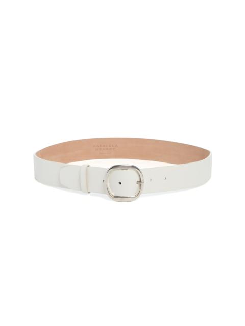 Elster Buckle Belt in Ivory Leather