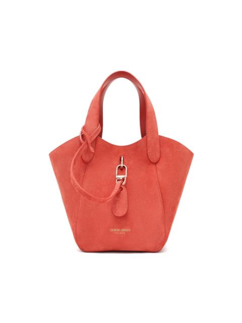 suede tote bag