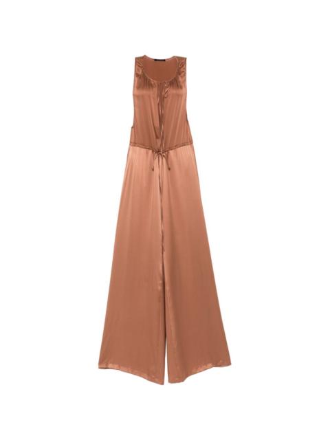 tie-neck plissé jumpsuit